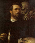 Self-Portrait with Death. Oil, 1872