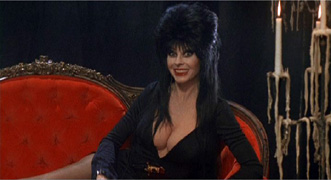 Elvira as the TV-hostess ;)