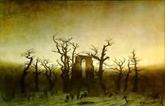 Аббатство в Дубовом Лесу, масло на холсту, 1809-10 (Abbey in an Oak Forest)