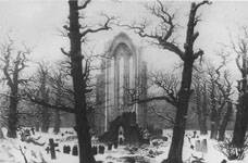 Монастырское кладбище в снегу, 1817-19 (Cloister Cemetery in the Snow)