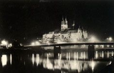 Alberchtsburg und Dom bei Nacht